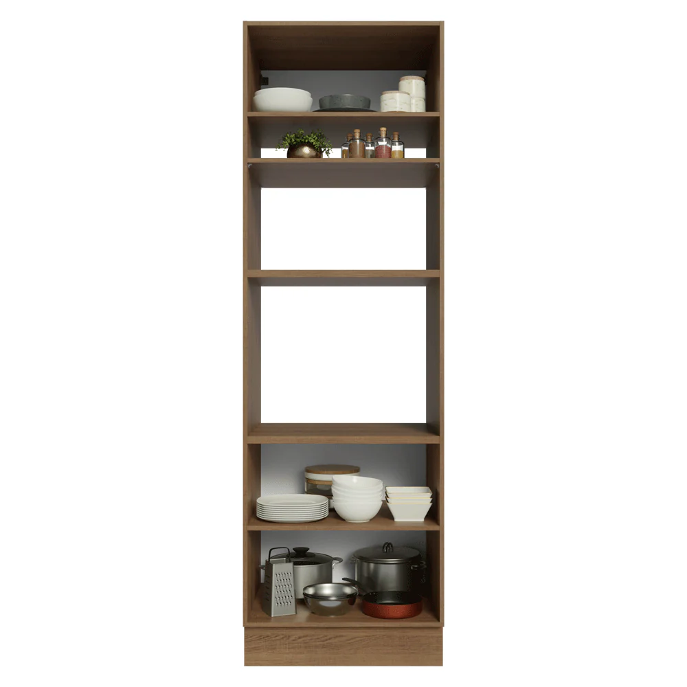Torre Quente 70 cm 3 Portas Rustic/Branco Vik Madesa - Image 4