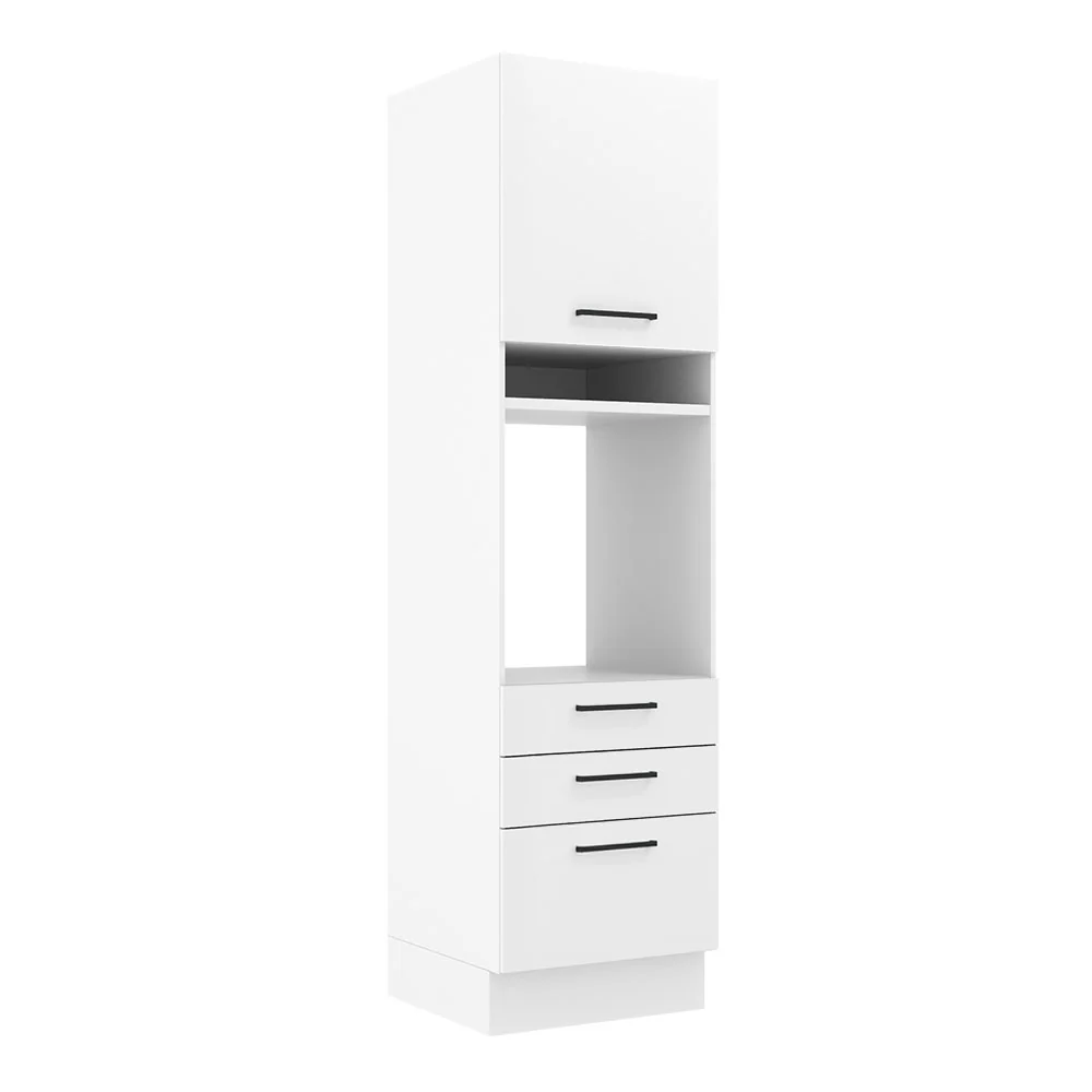 Torre Quente Madesa Agata 60 cm 1 Porta 3 Gavetas Branco
