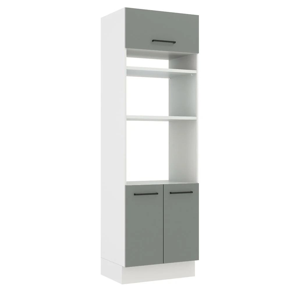Torre Quente Madesa Agata 70 x 60 cm 3 Portas Branco/Cinza