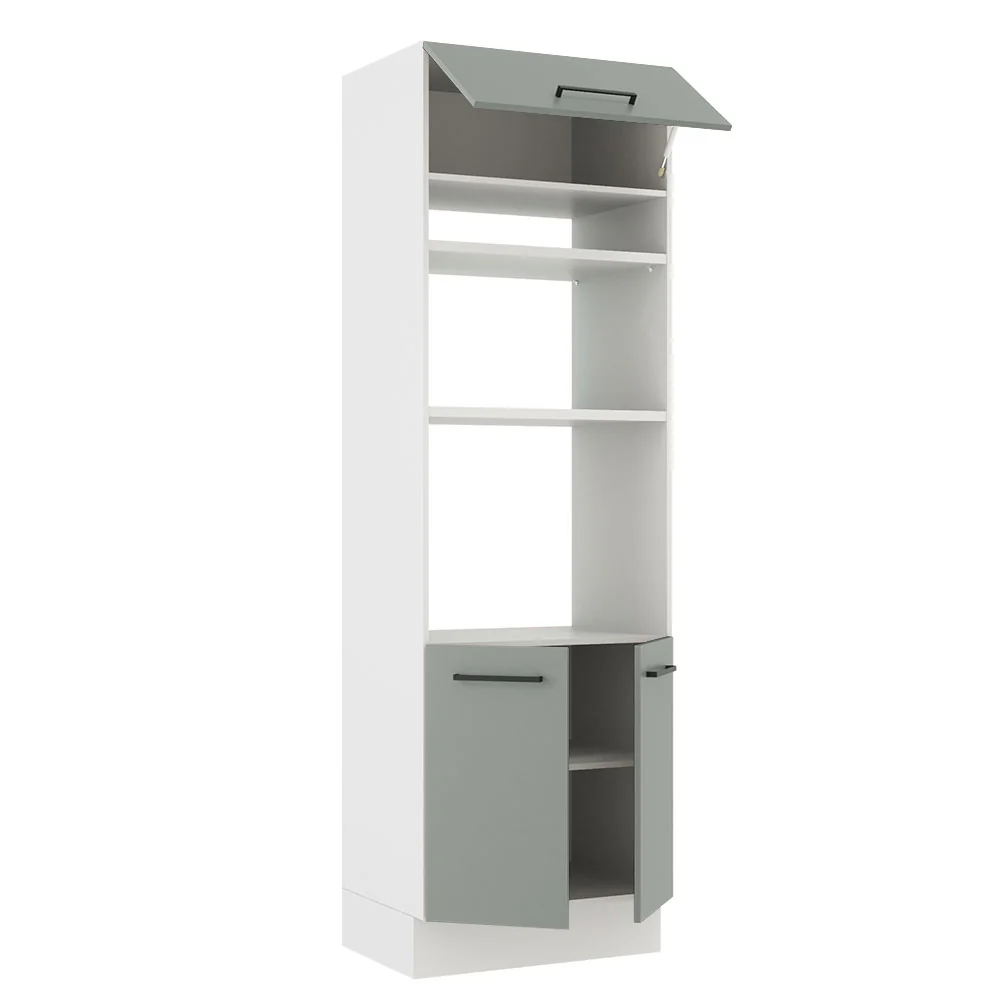 Torre Quente Madesa Agata 70 x 60 cm 3 Portas Branco/Cinza - Image 4