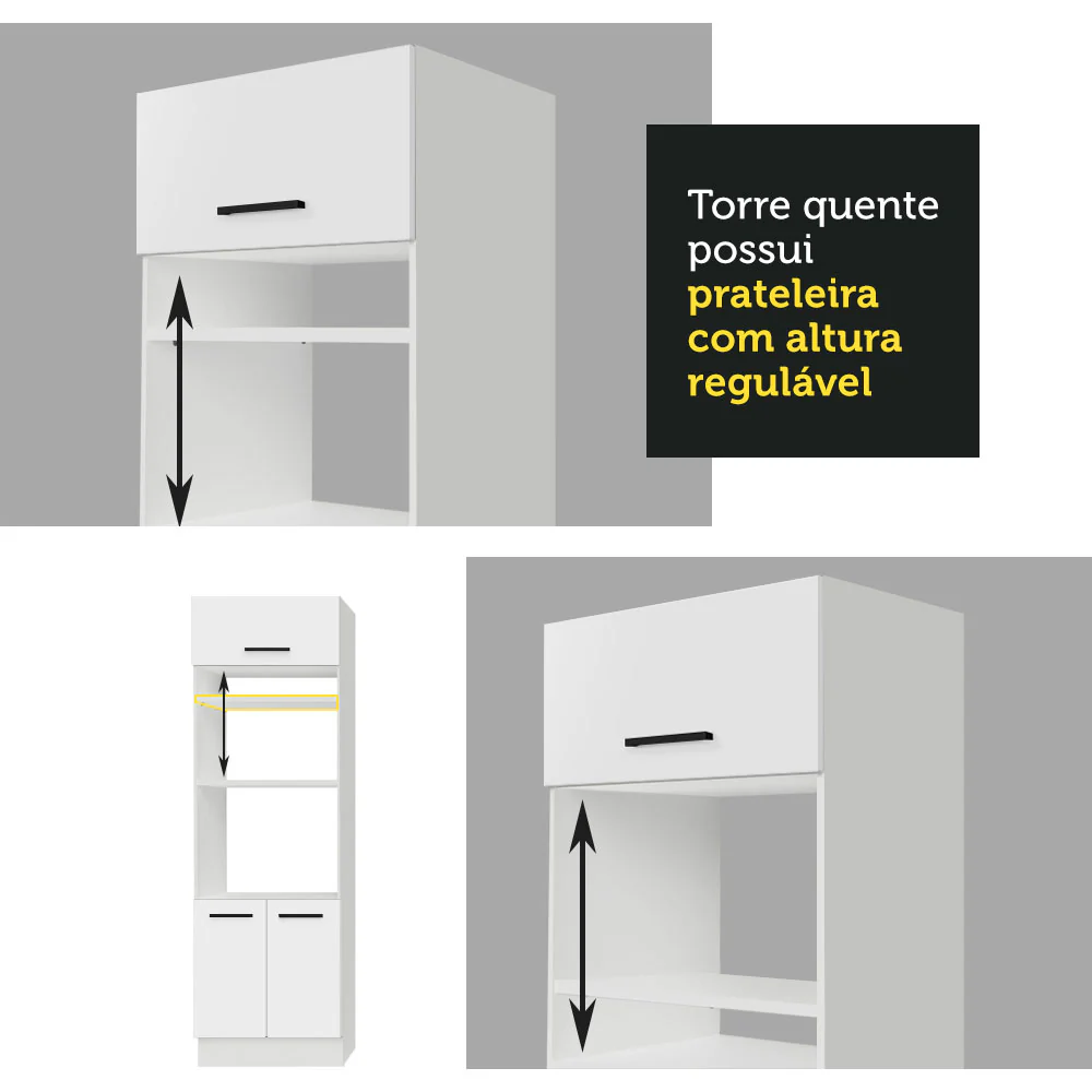 Torre Quente Madesa Agata 70 cm 3 Portas Branco - Image 8