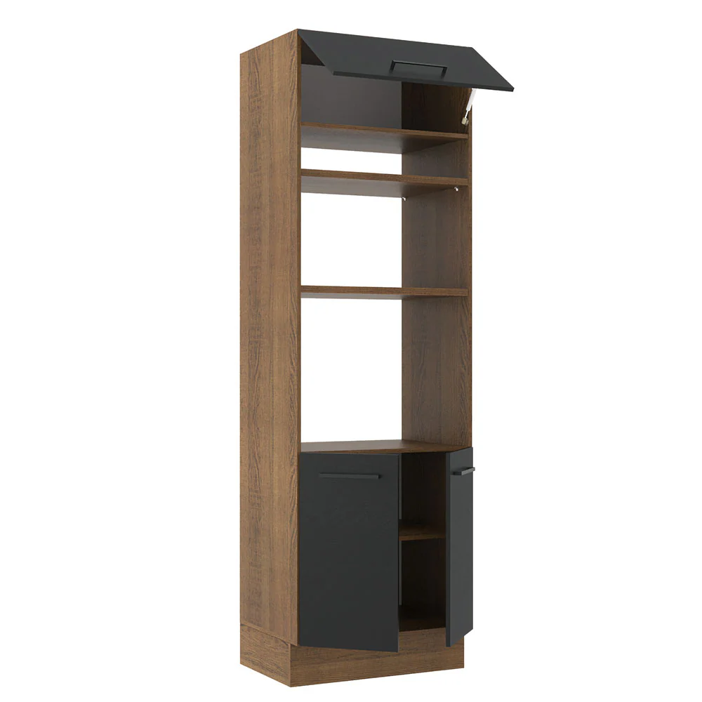 Torre Quente Madesa Agata 70 x 60 cm 3 Portas Rustic/Preto - Image 4