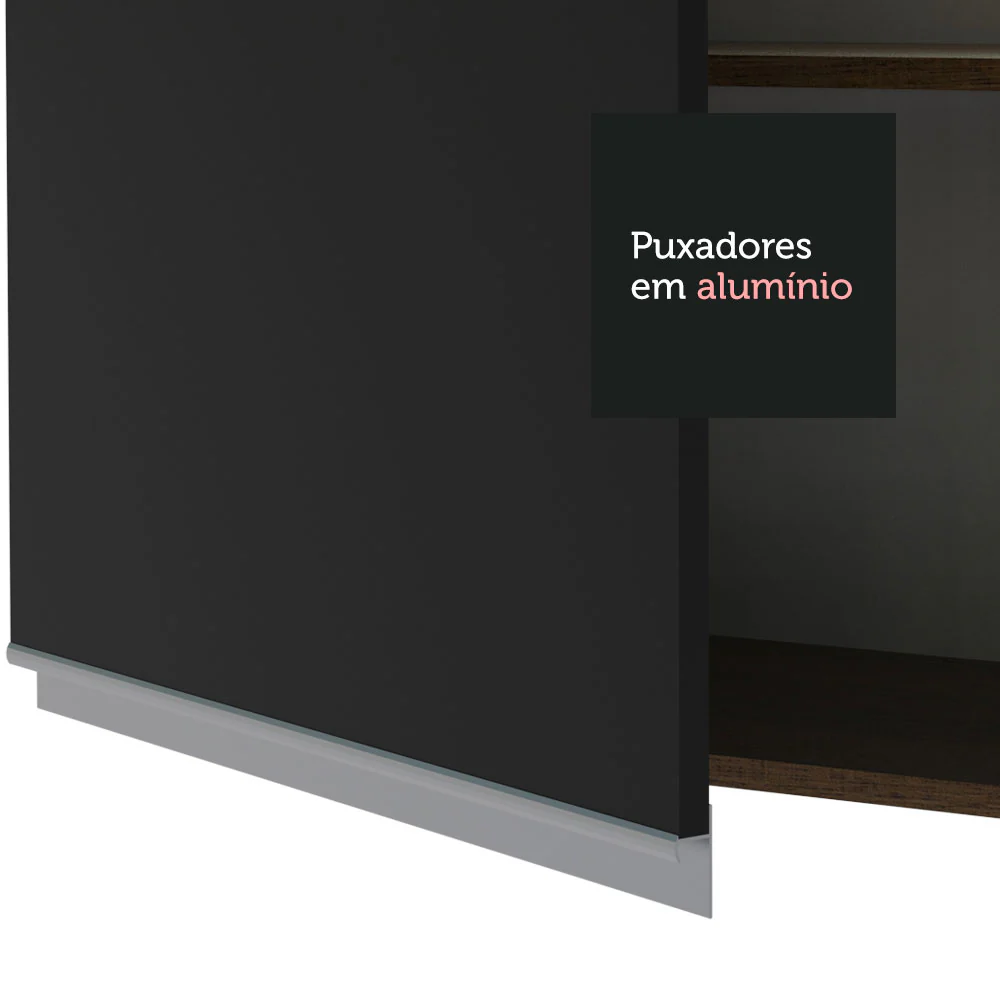 Torre Quente Madesa Glamy 60 cm 1 Porta 3 Gavetas Rustic/Preto - Image 6