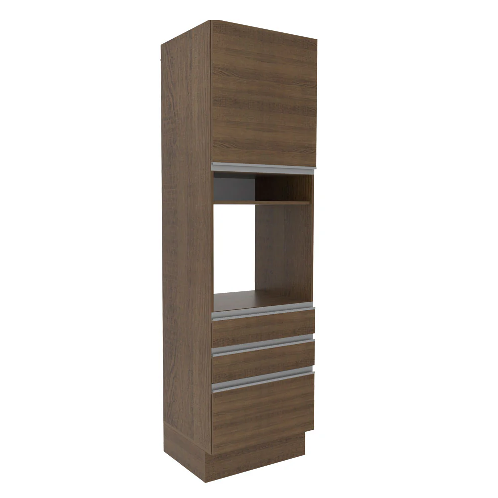 Torre Quente Madesa Glamy 60 x 60 cm 1 Porta 3 Gavetas Rustic