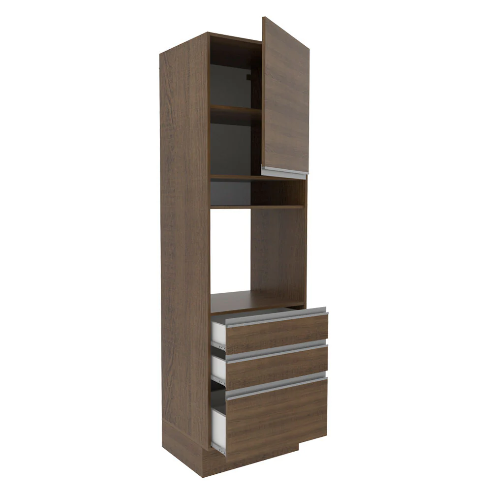 Torre Quente Madesa Glamy 60 x 60 cm 1 Porta 3 Gavetas Rustic - Image 4