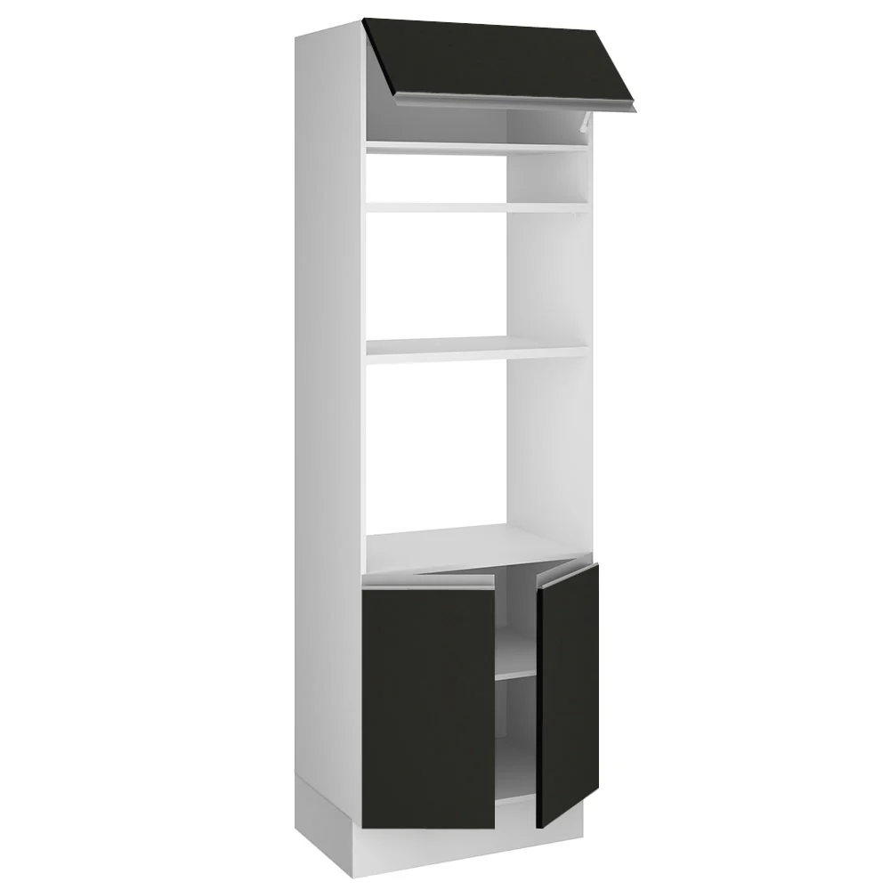 Torre Quente Madesa Glamy 70 x 60 cm 3 Portas Branco/Preto - Image 4