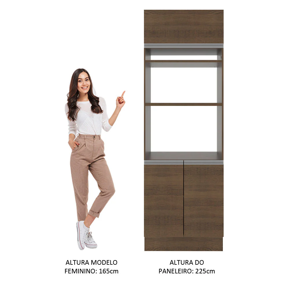Torre Quente Madesa Glamy 70 cm 3 Portas Rustic - Image 5
