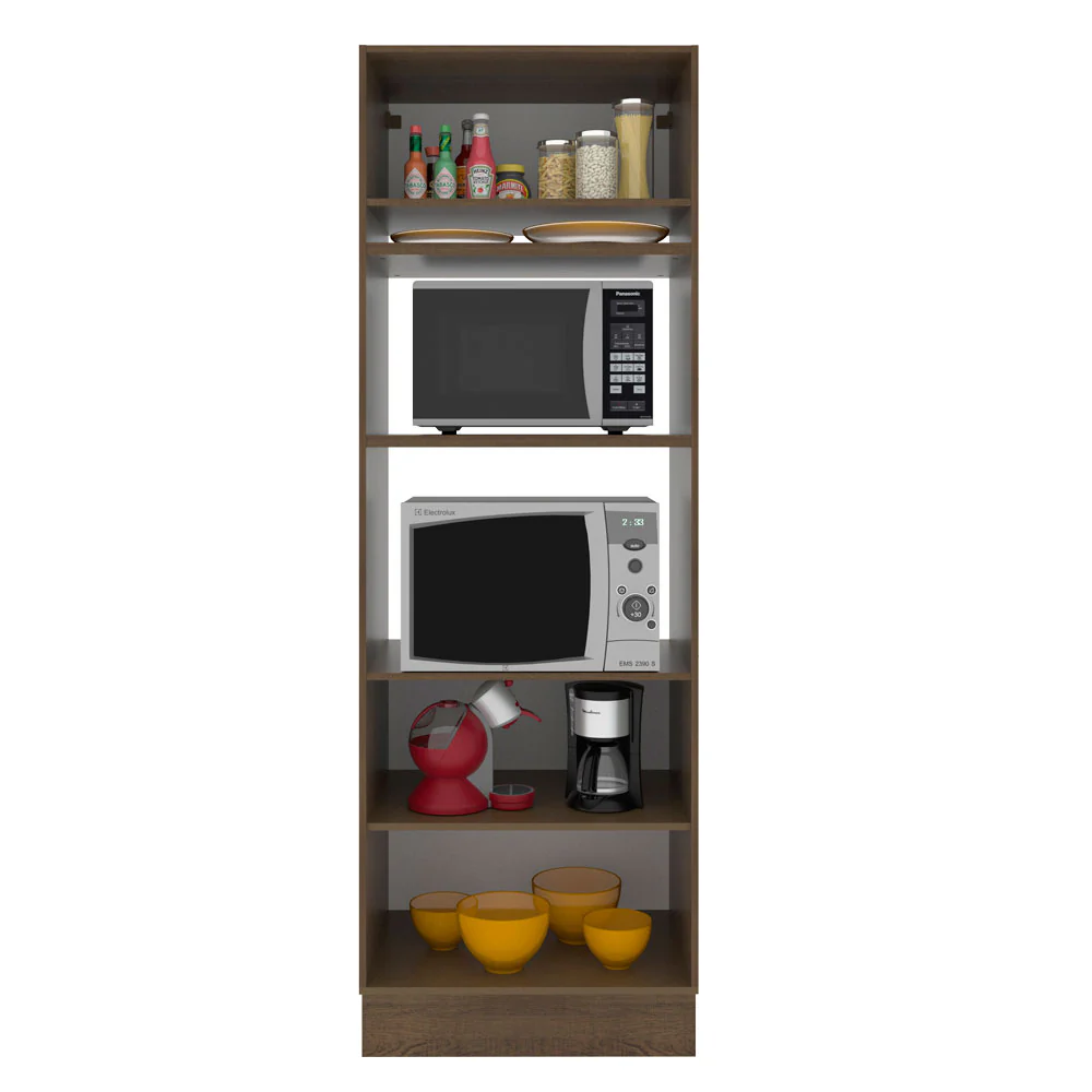 Torre Quente Madesa Glamy 70 cm 3 Portas Rustic/Preto - Image 3