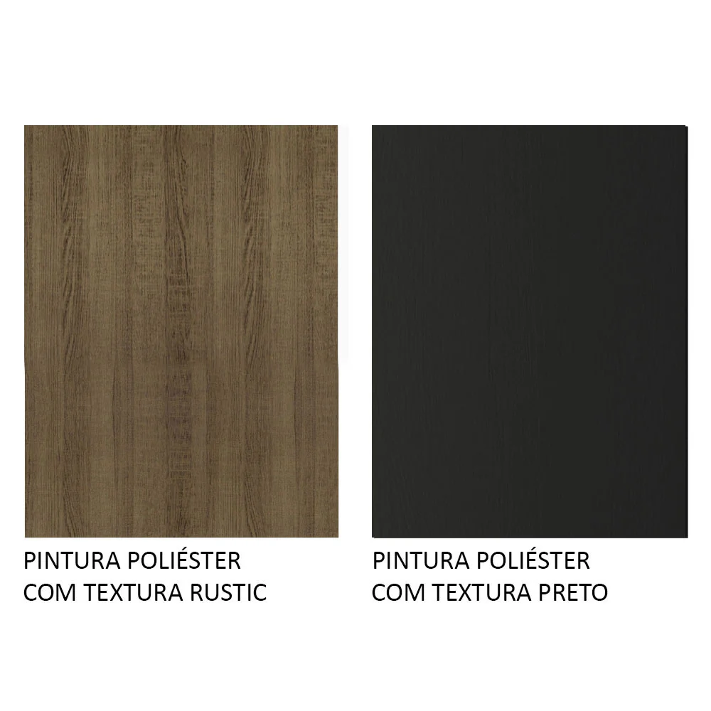 Torre Quente Madesa Glamy 70 x 60 cm 3 Portas Rustic/Preto - Image 10