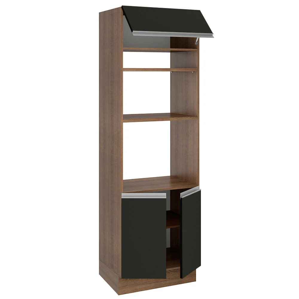 Torre Quente Madesa Glamy 70 x 60 cm 3 Portas Rustic/Preto - Image 4