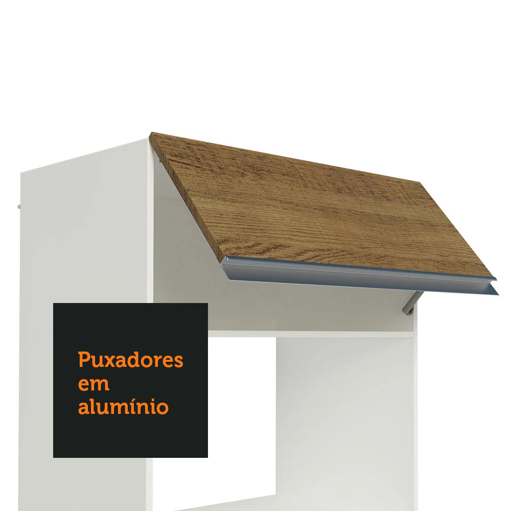 Torre Quente Madesa Smart 2 Portas e 1 Basculante Branco/Rustic XP - Image 6