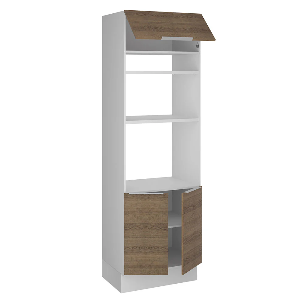 Torre Quente Madesa Stella 70 cm 3 Portas Branco/Rustic - Image 4